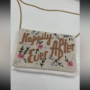 Intricate Hand Beaded envelope purse for Wedding engagement events